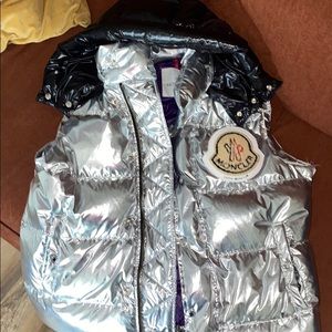 moncler silver vest